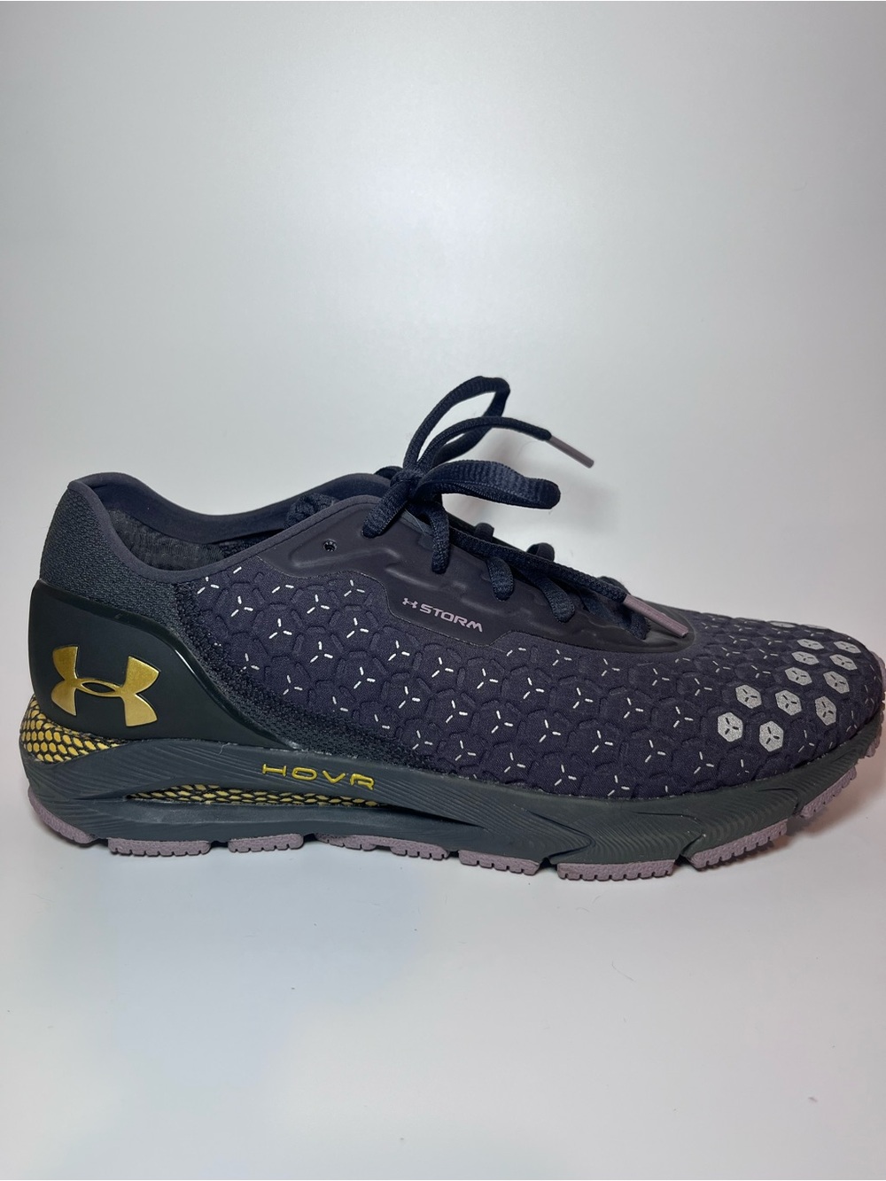 Under Armour Men’s HOVR Storm Running Shoe - Black with Gold Accents